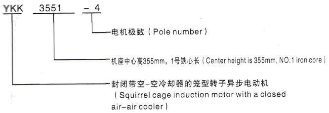 YKK系列(H355-1000)高压鸠江三相异步电机西安泰富西玛电机型号说明